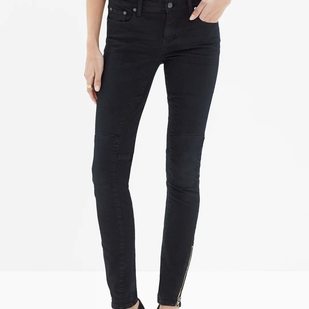 Madewell Skinny Skinny black denim jeans in rebel